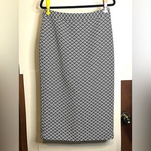 NWT Erin Fetherston Women’s Size 10 Black & White Floral Maxi Pencil Skirt